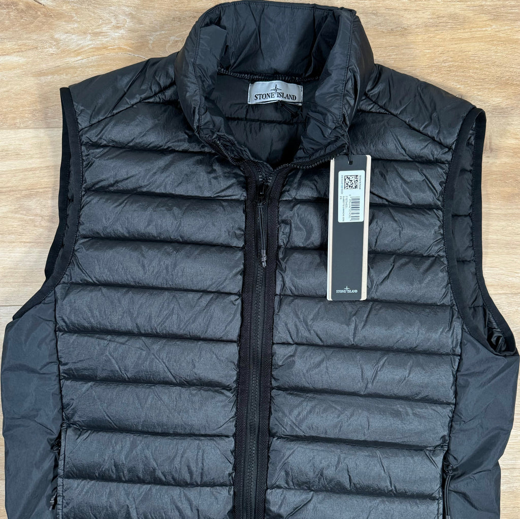 Stone Island Nylon Down-TC Vest in Black Ironleague