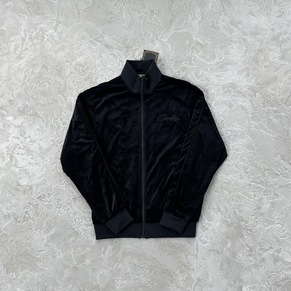 Corteiz Velvet Tracksuit - Black/Black Ironleague