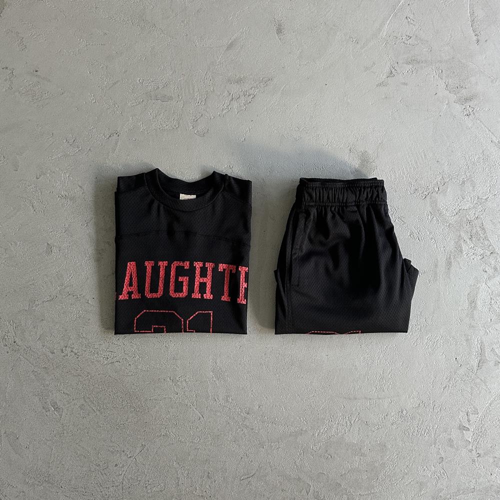 Corteiz Slaughter Gang T-Shirt & Shorts - Black Ironleague