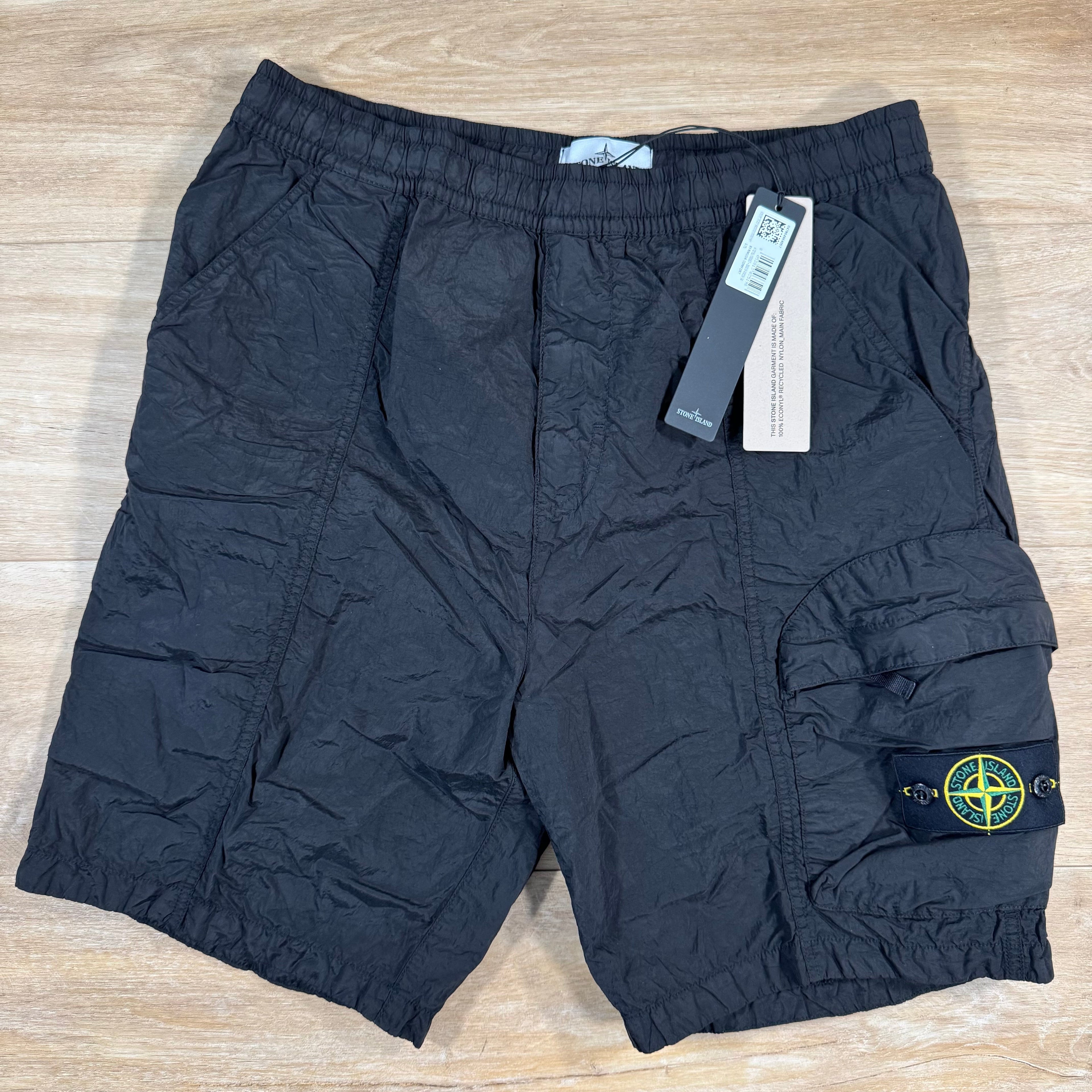 Stone Island Nylon Metal Bermuda Shorts in Black Ironleague