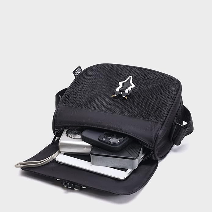 Trapstar Irongate T Crossbody Bag - Black/Blue Ironleague