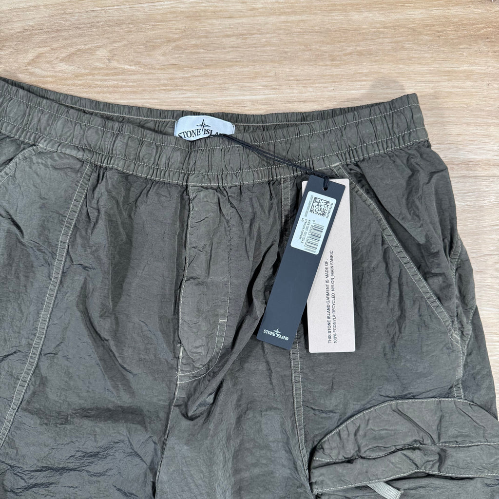 Stone Island Nylon Metal Bermuda Shorts in Military Green Ironleague