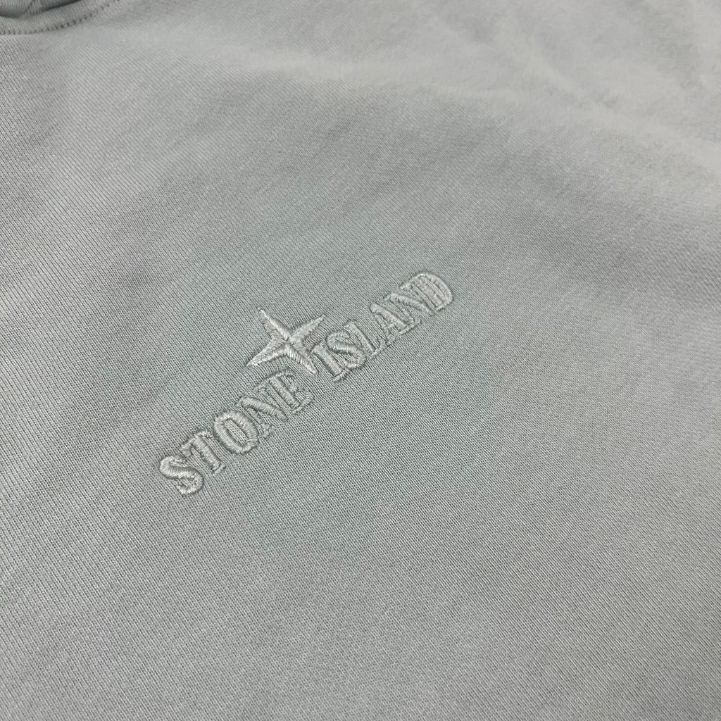 Stone Island Embroidered Hoodie - Sky Blue Ironleague