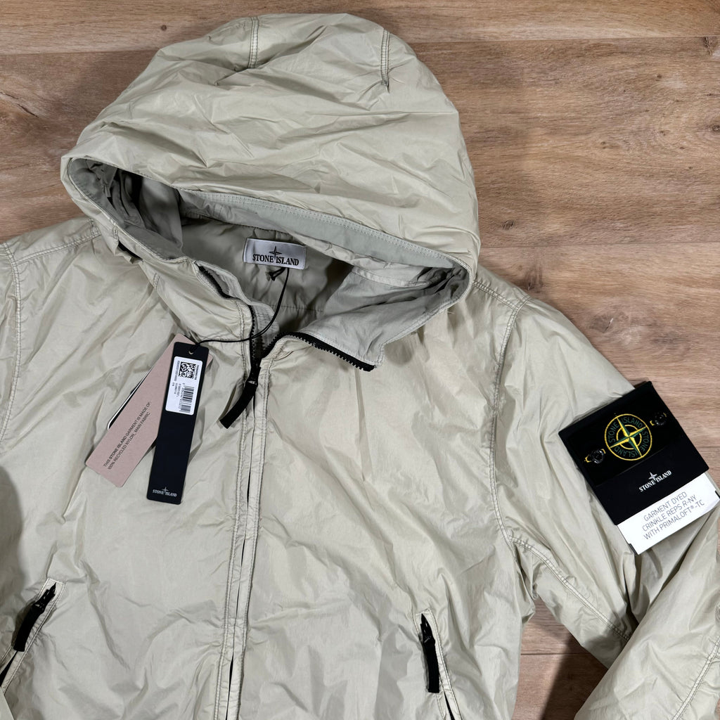 Stone Island Crinkle Reps R-NY Primaloft T-C Jacket in Plaster Ironleague