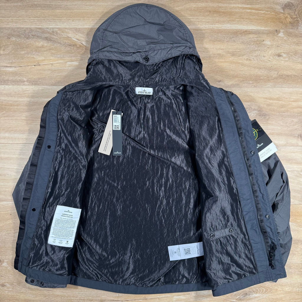 Stone Island Crinkle Reps R-NY Jacket in Charcoal Grey Ironleague