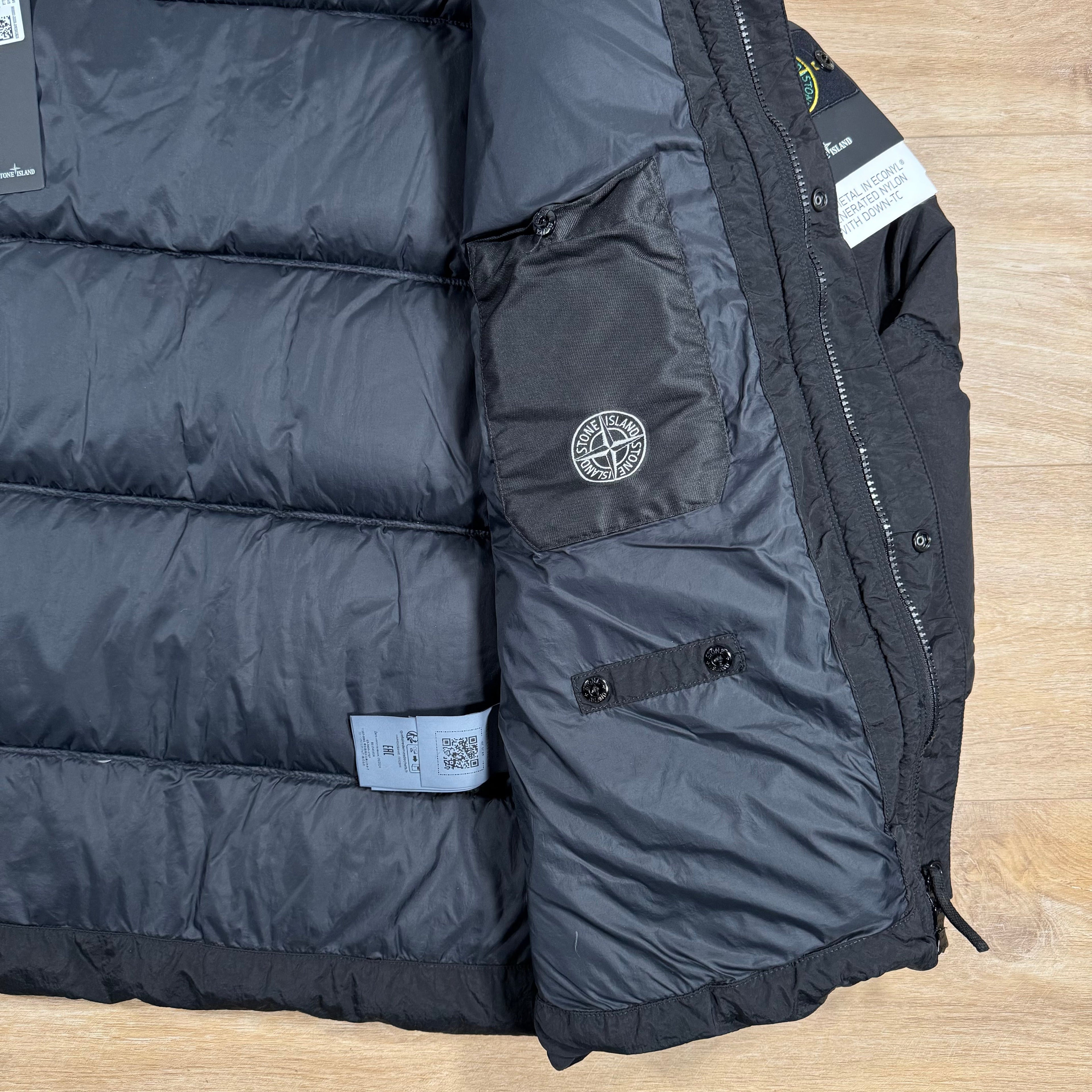 Stone Island Nylon Metal Down Jacket in Black Ironleague