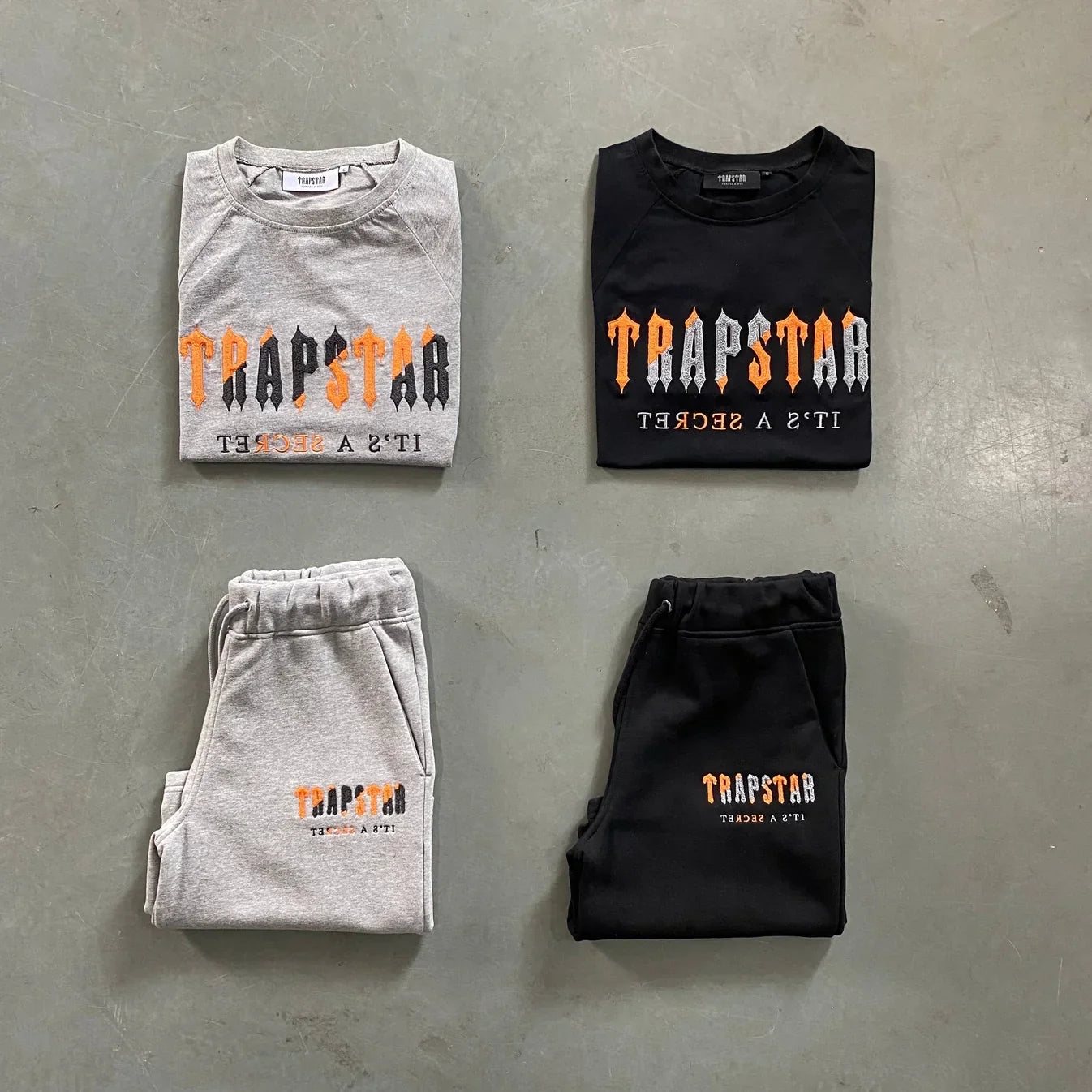 Trapstar Chenille Decoded Short Set - Black/White Ironleague