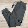 Stone Island Stretch Cotton Tela Cargo Pants in Military Green Ironleague