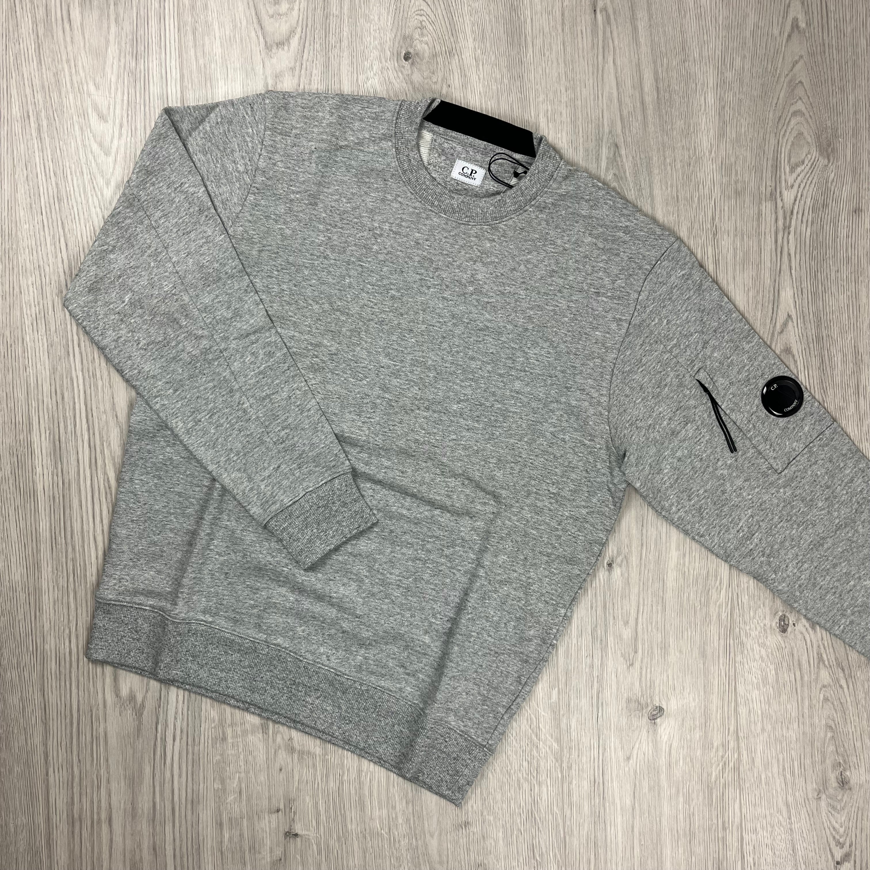 CP Company Raised Fleece Tracksuit - Grey Ironleague