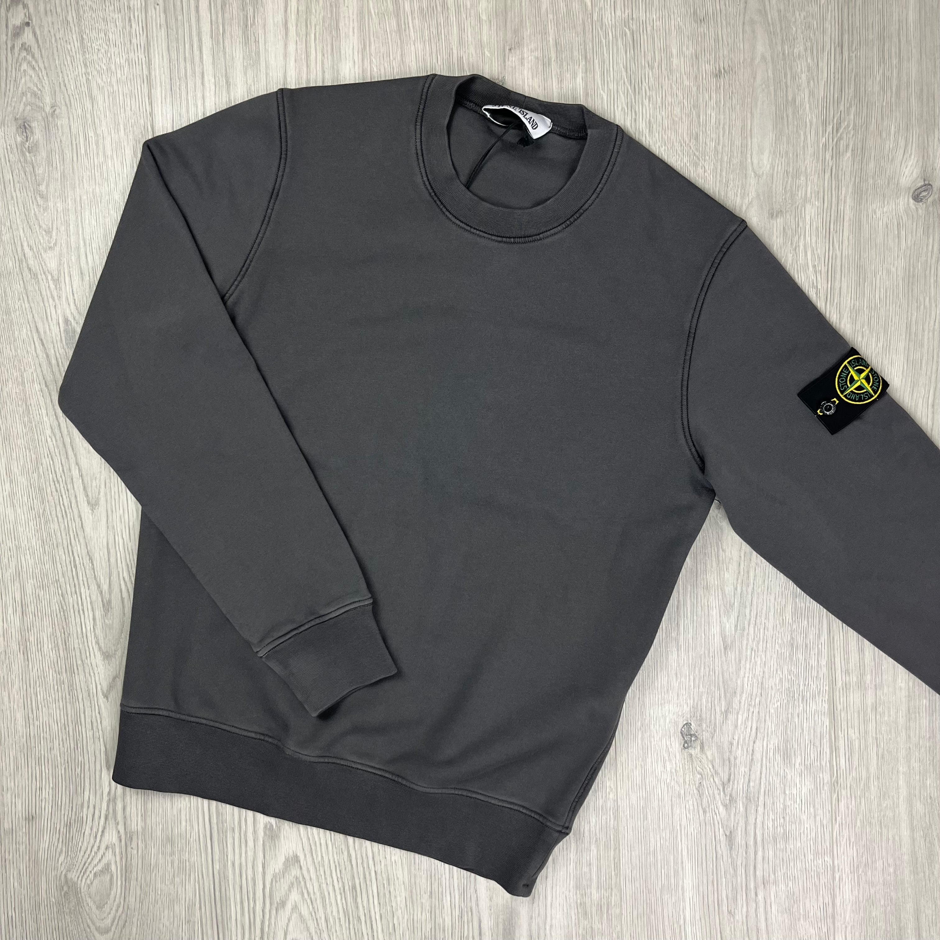 Stone Island Dyed Sweatshirt - Charcoal Ironleague