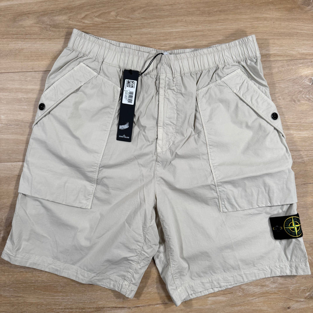 Stone Island Stretch Tela Bermuda Shorts in Sand Ironleague