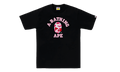 BAPE ABC Camo College Tee Black / Pink 1L80 210 005 BLACK PINK
