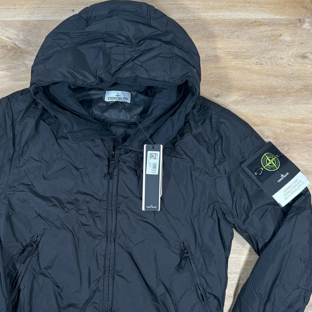 Stone Island Crinkle Reps R-NY Primaloft T-C Jacket in Black Ironleague