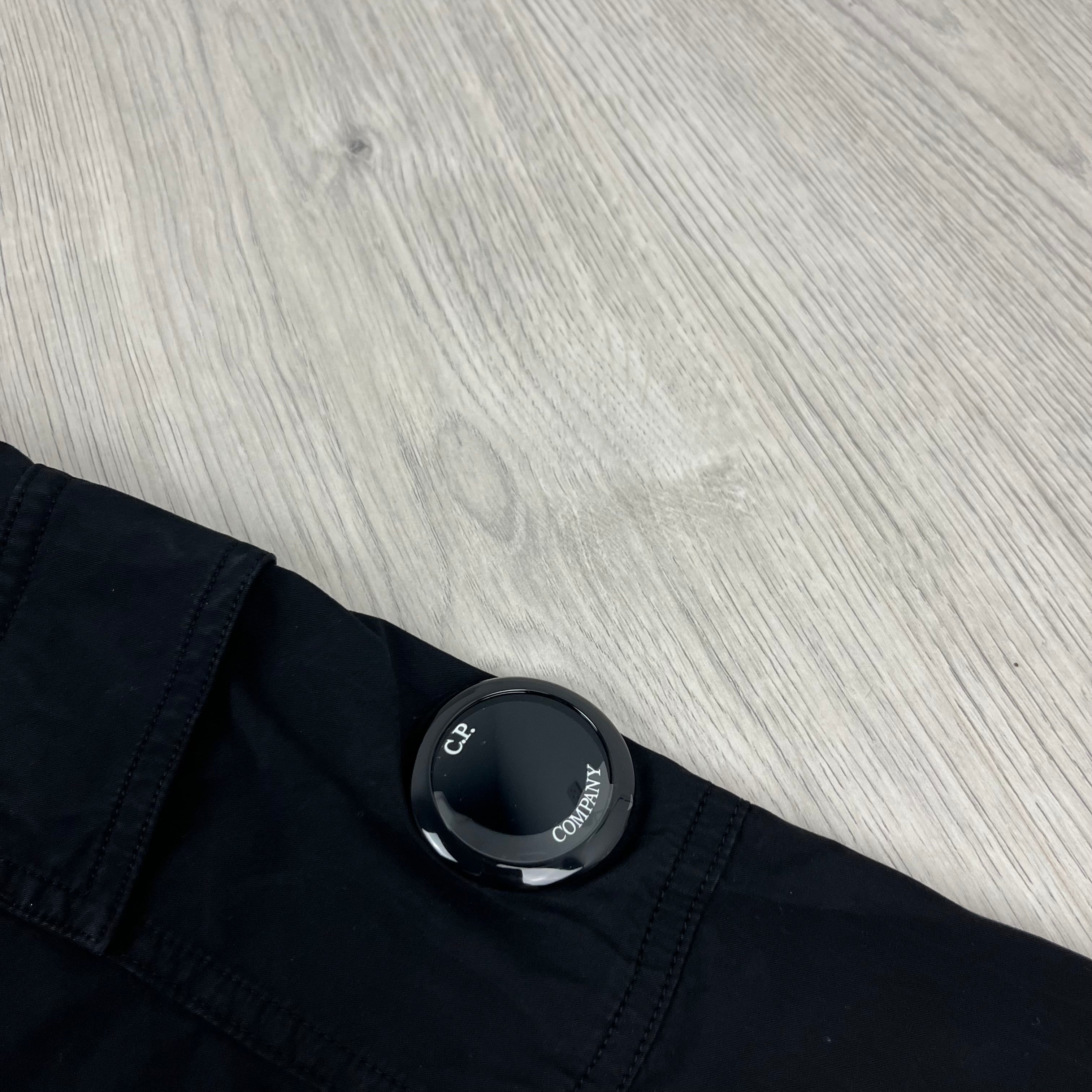 CP Company Hooded Overshirt - Black Ironleague