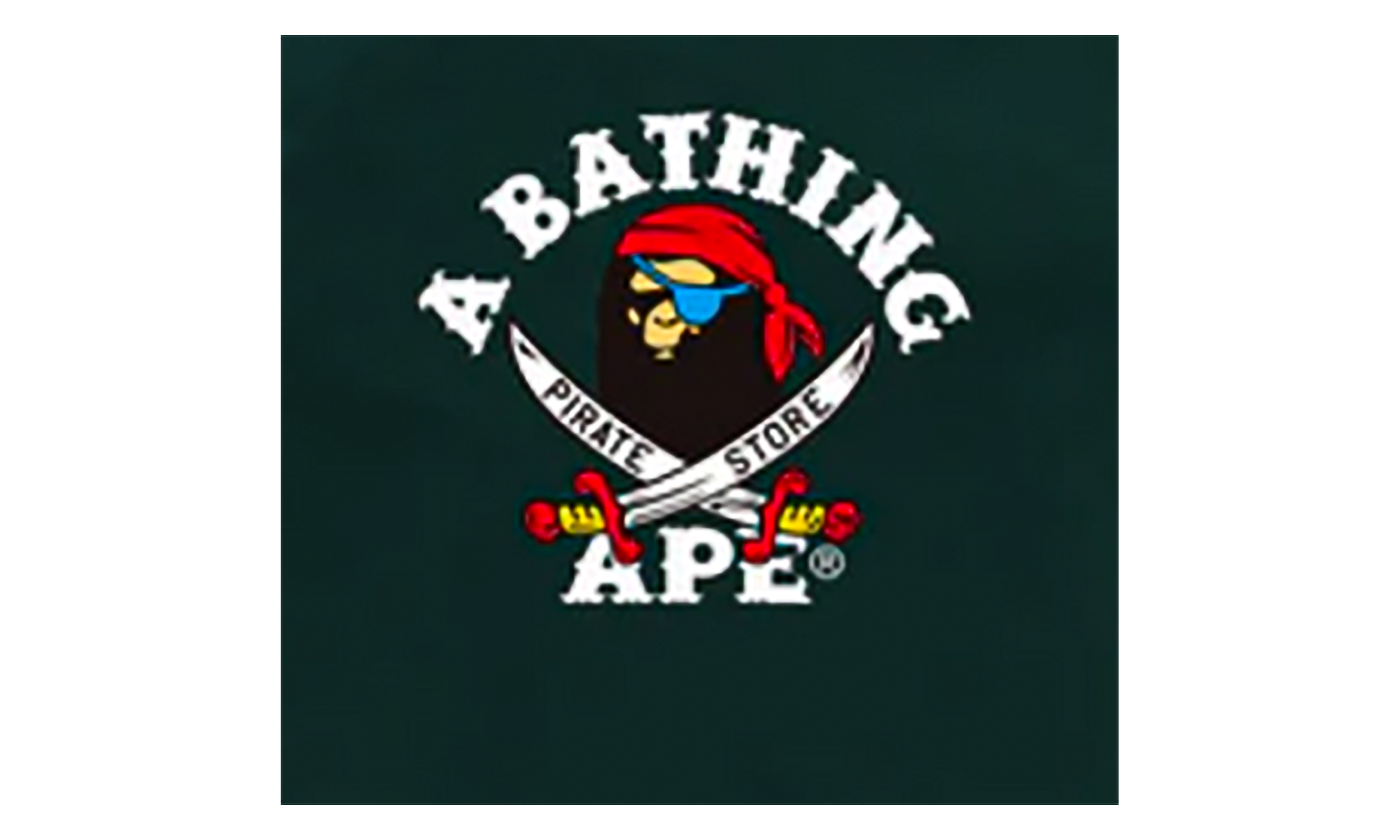 BAPE Ape Pirate Tee Green 4I72110003 GREEN