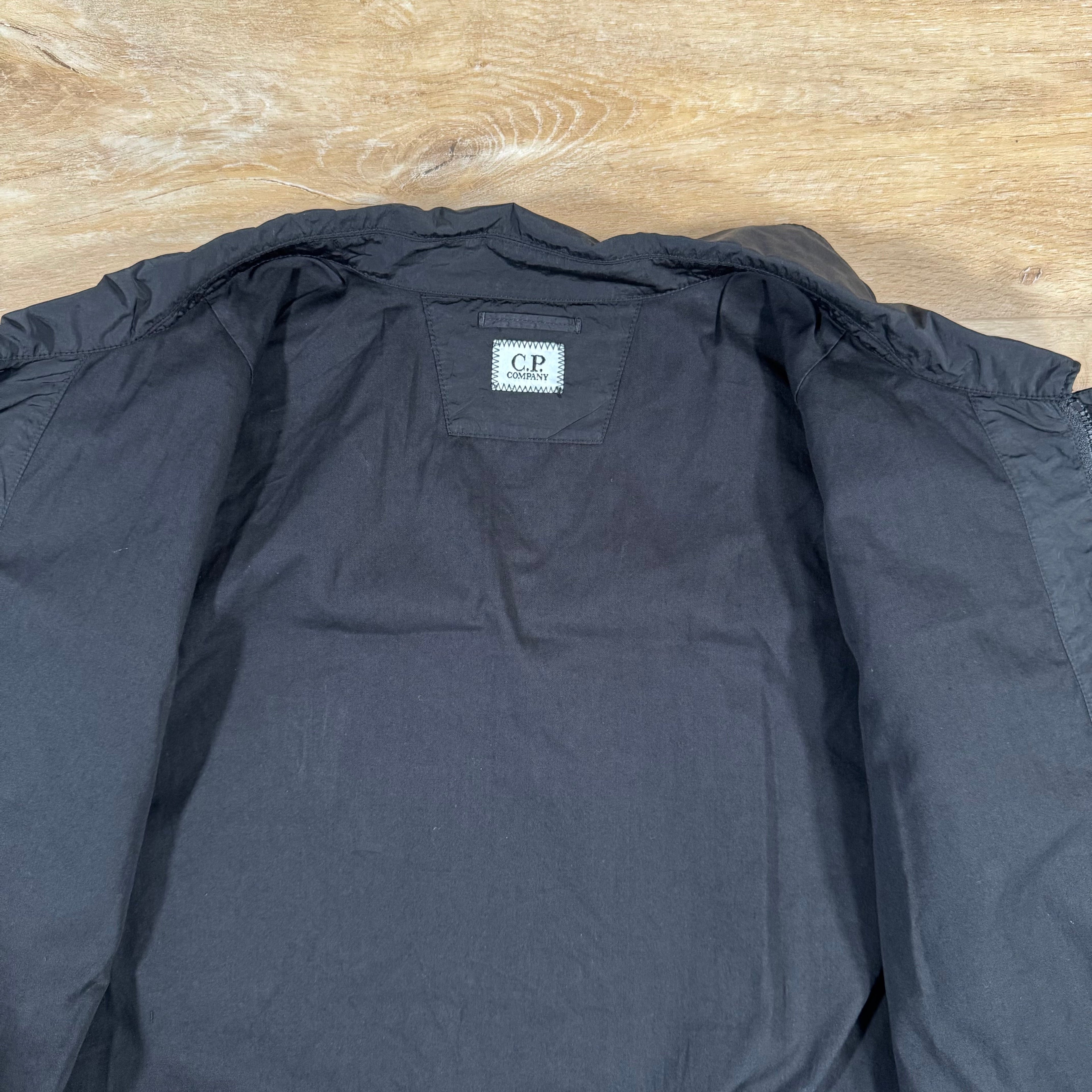 CP Company Chrome-R Lens Overshirt in Black Ironleague