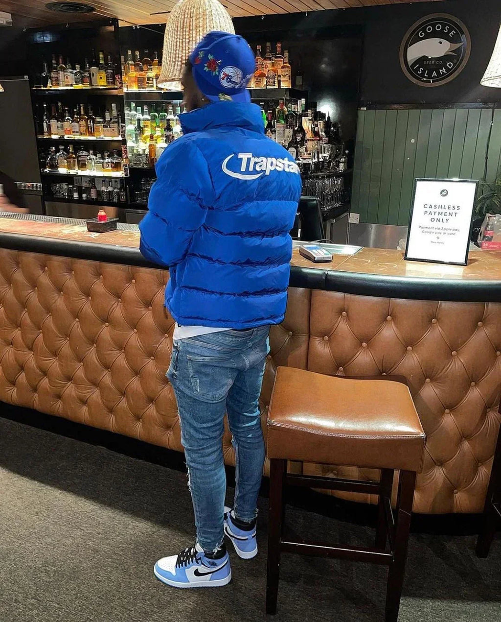 Trapstar Hyperdrive Puffer Jacket - Blue Ironleague
