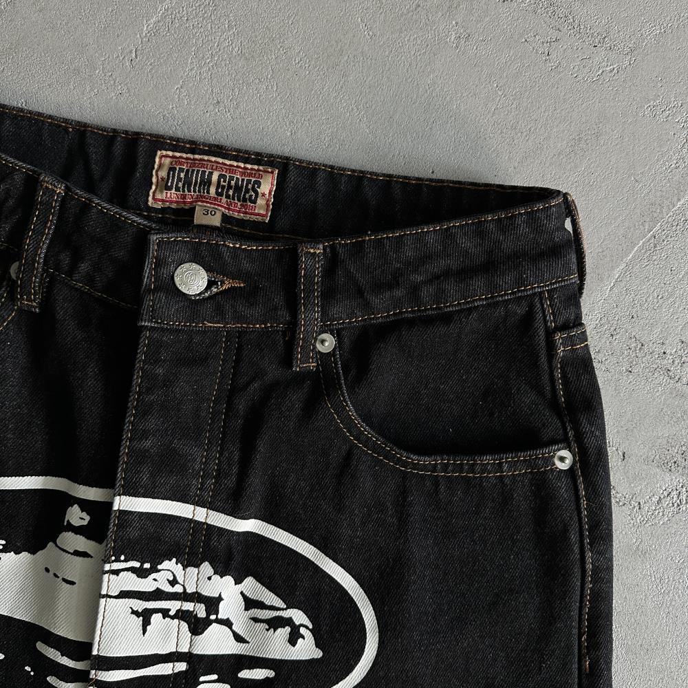 Corteiz Island Baggy Jeans - Black Ironleague
