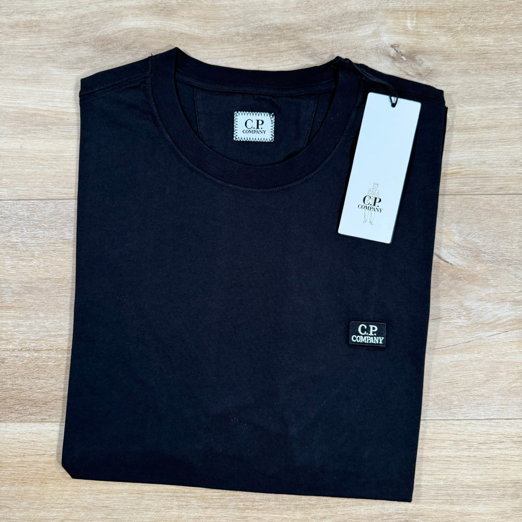 CP Company Logo Patch T-Shirt in Black Ironleague
