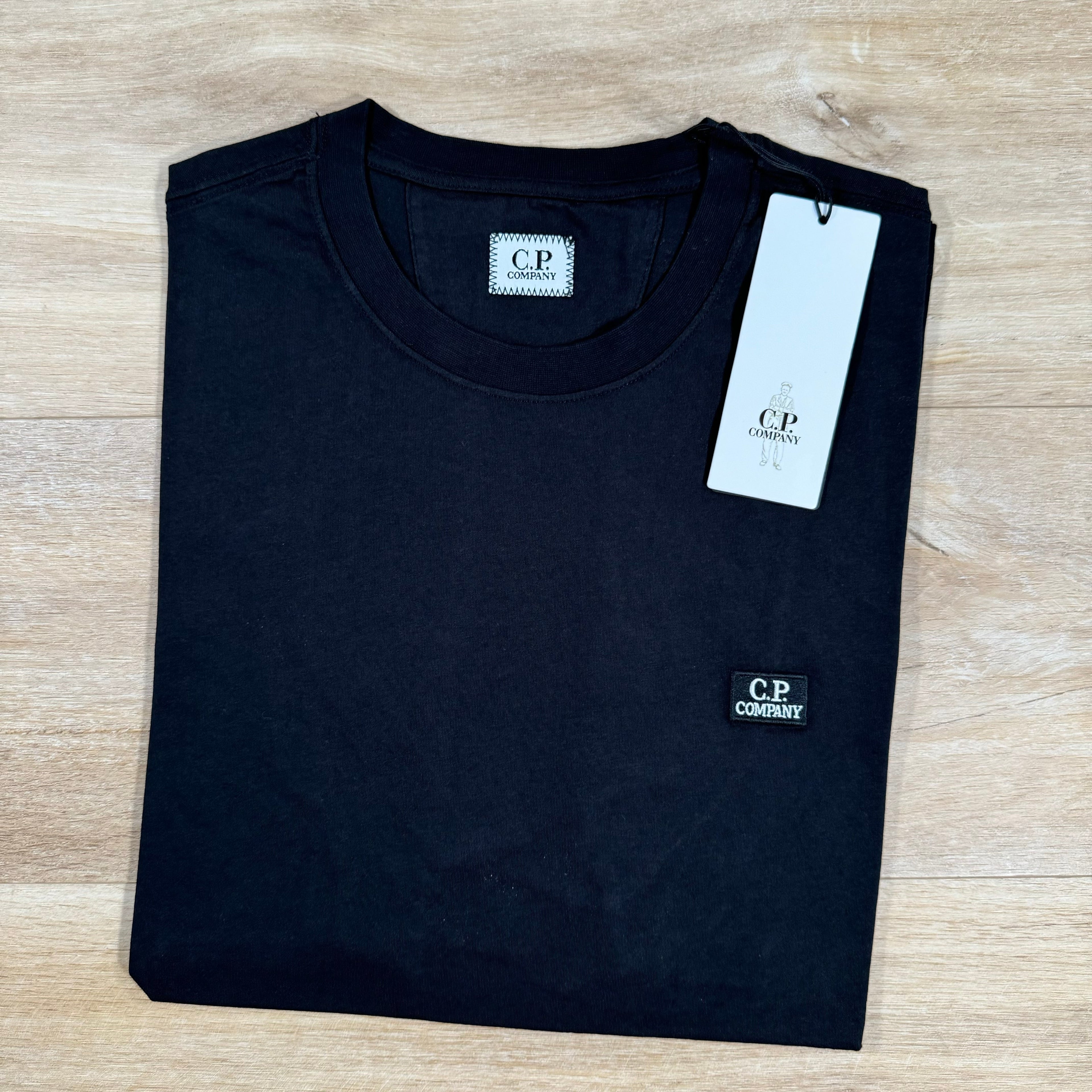 CP Company Logo Patch T-Shirt in Black Ironleague
