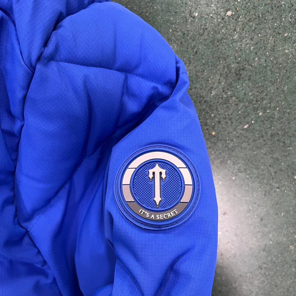 Trapstar Decoded 2022 Hooded Puffer Jacket - Blue Ironleague