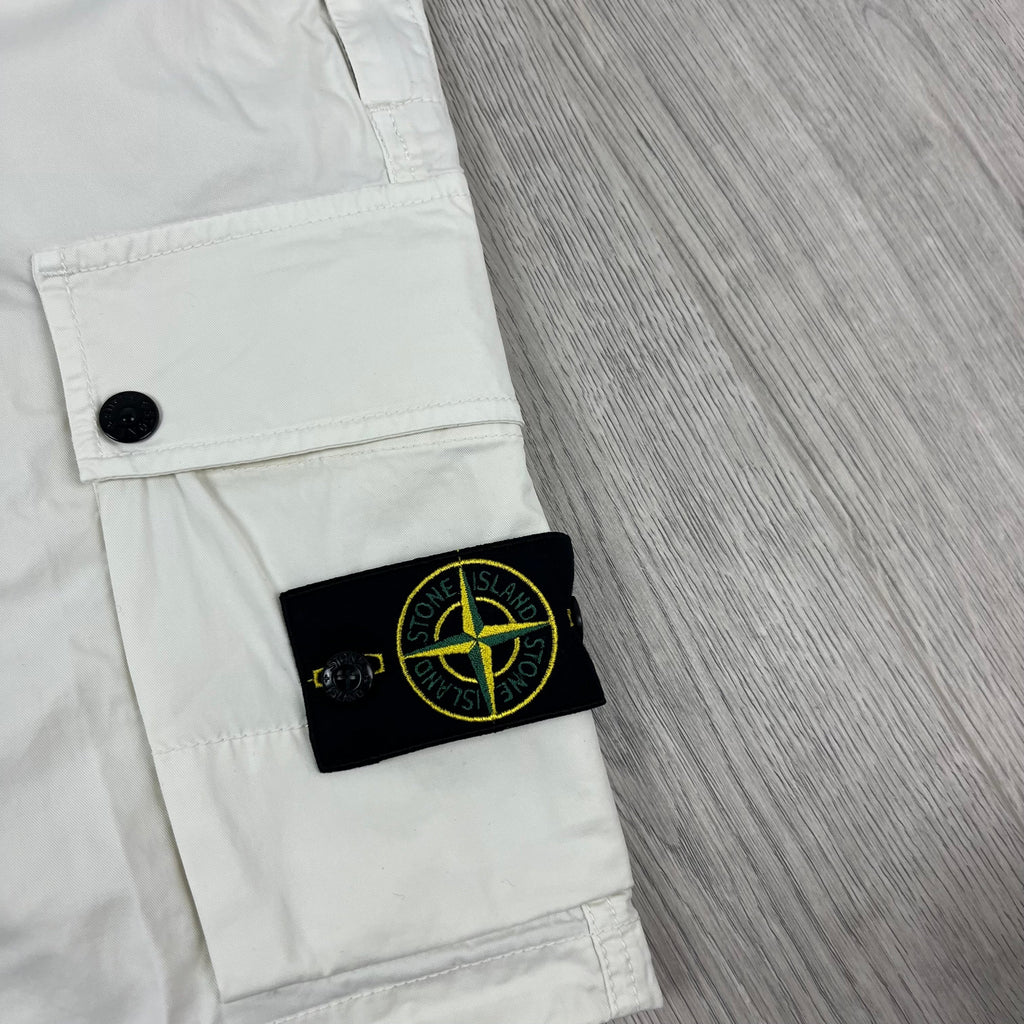 Stone Island Cargo Shorts - Ivory Ironleague