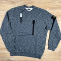 Stone Island Mouline Cotton Zip Pocket Sweatshirt in Lead Grey Ironleague