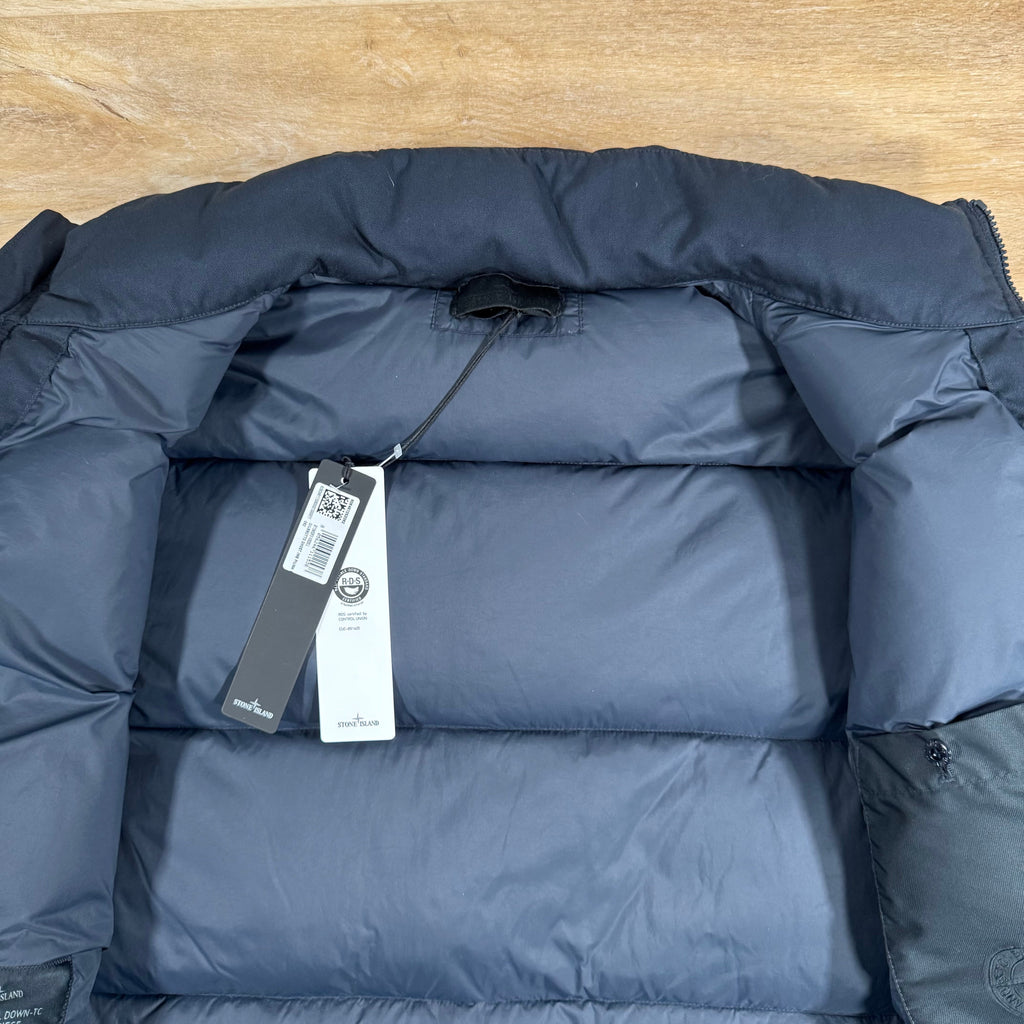 Stone Island Down-TC Ghost Jacket in Navy Ironleague