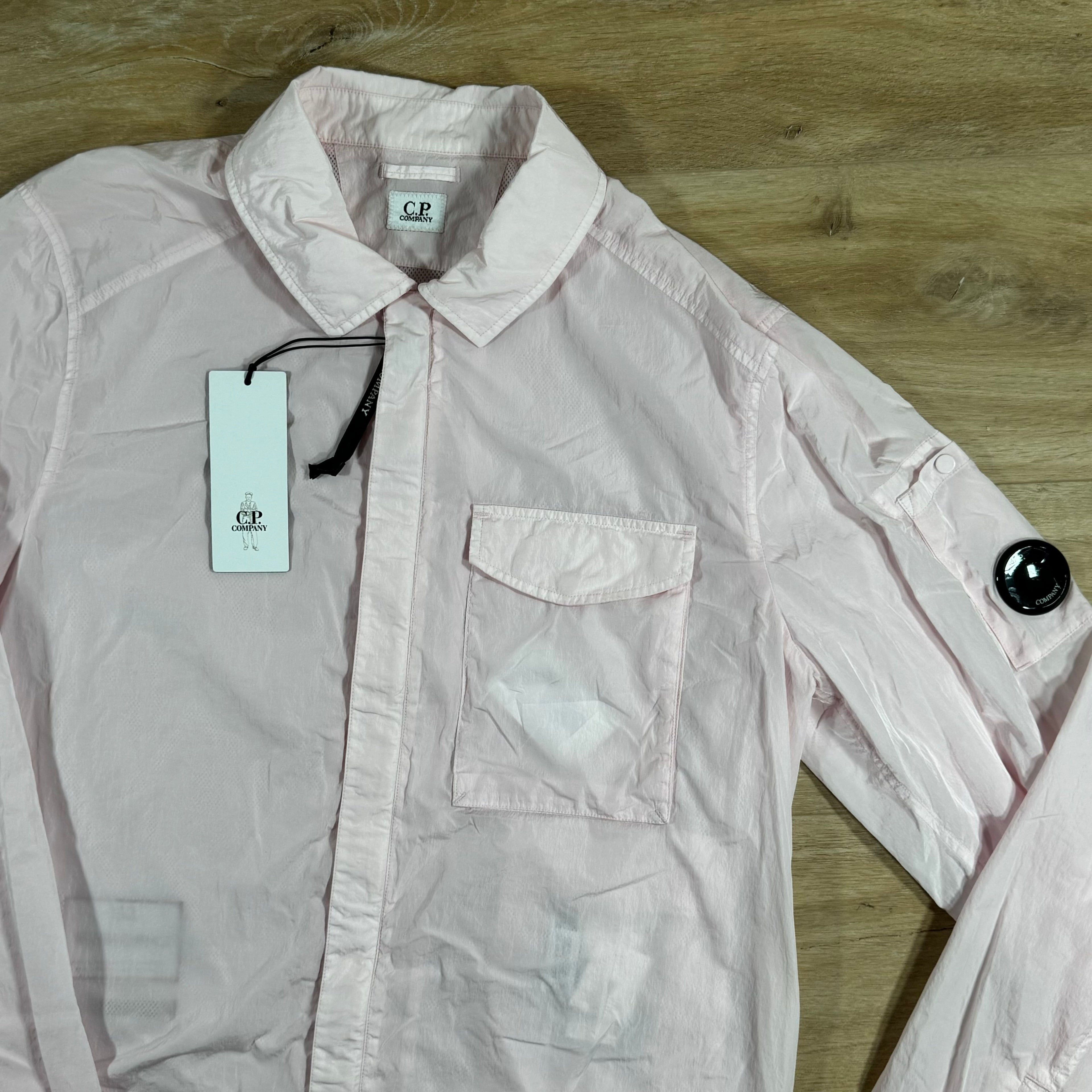 CP Company Chrome Lens Overshirt in Heavenly Pink Ironleague