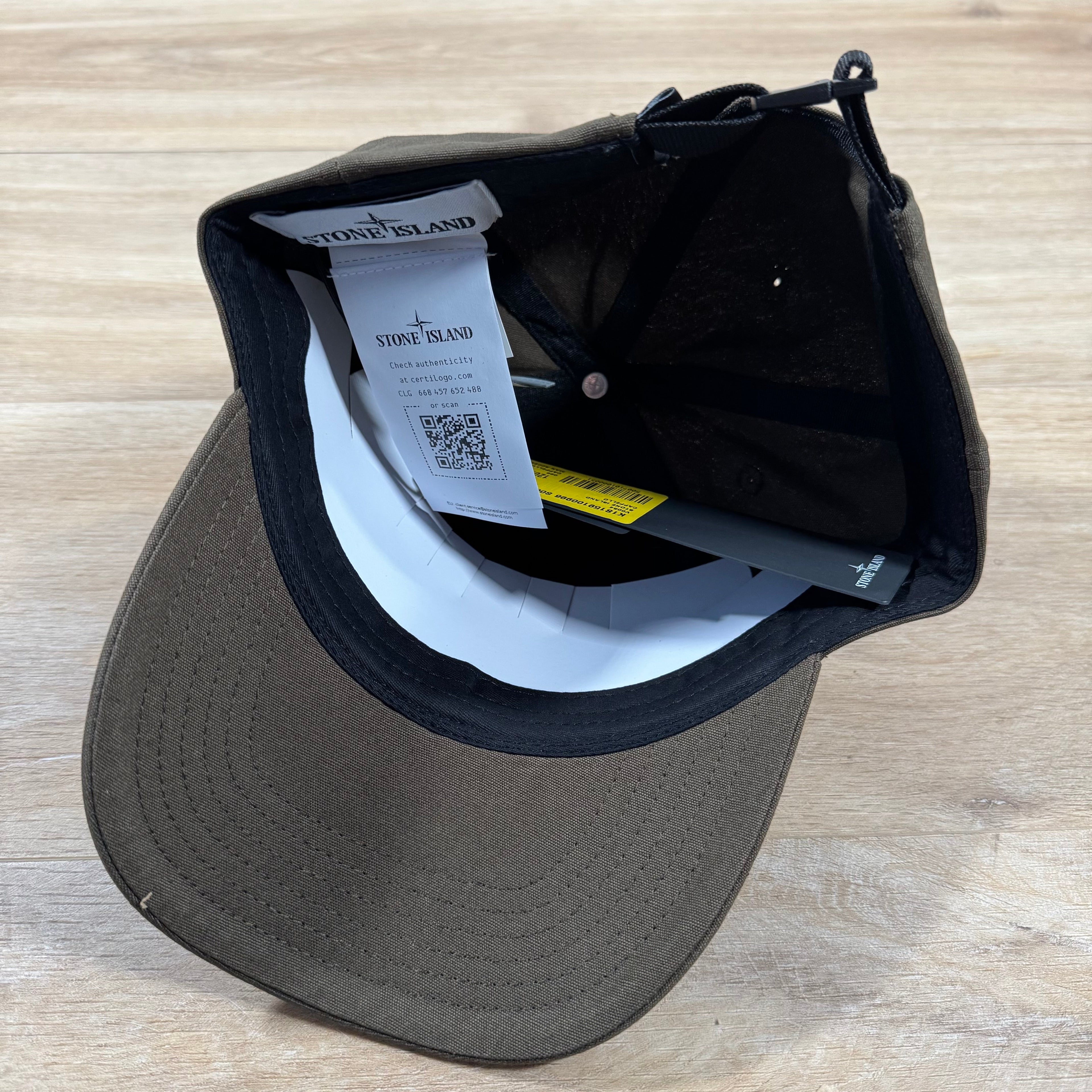 Stone Island Compass Logo Cap in Military Green Ironleague