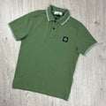 Stone Island Patch Polo Shirt - Olive Green Ironleague