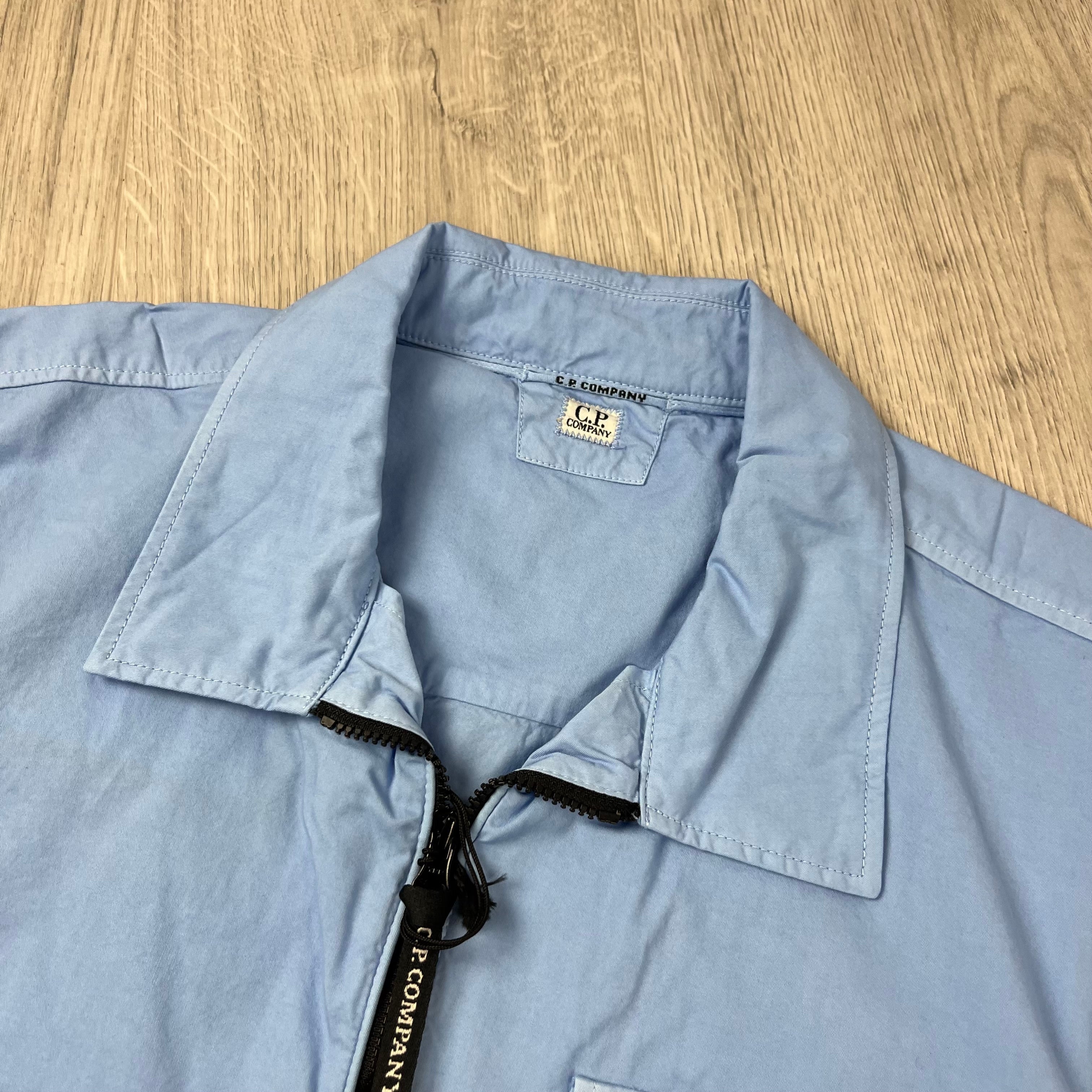 CP Company Zip Overshirt - Cerulean Ironleague