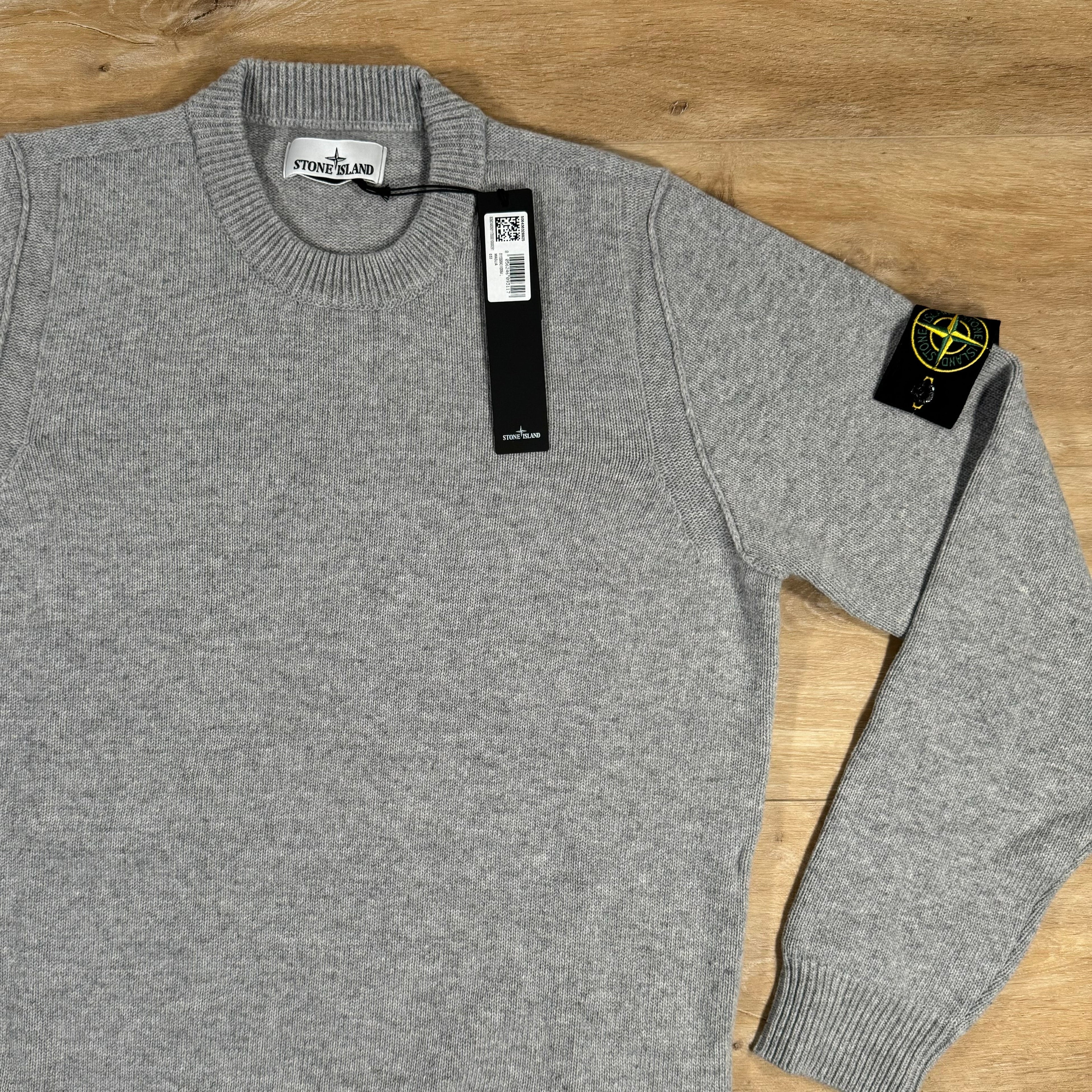 Stone Island Lambswool Crewneck Sweatshirt in Grey Ironleague