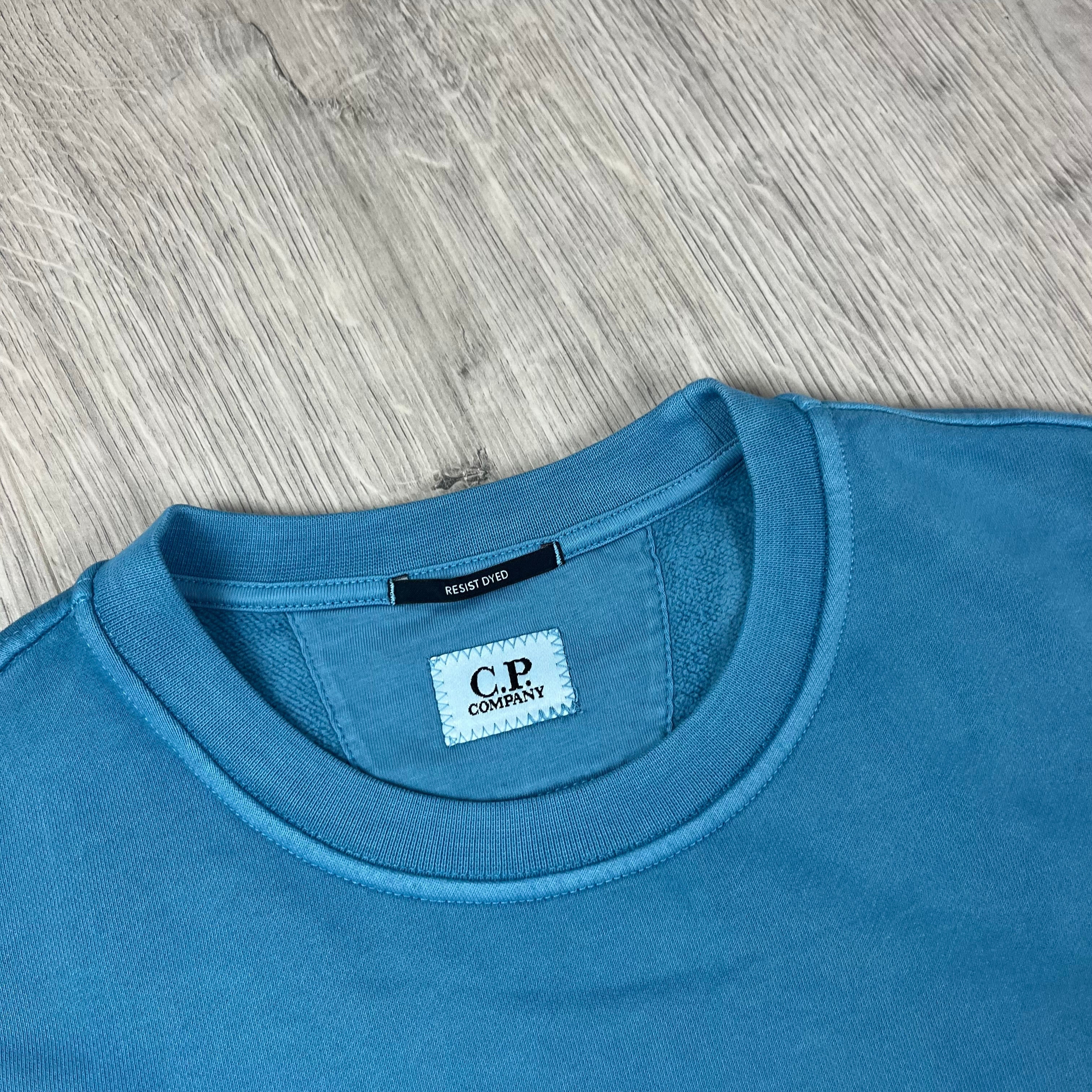 CP Company Patch Sweatshirt - Aegean Blue Ironleague