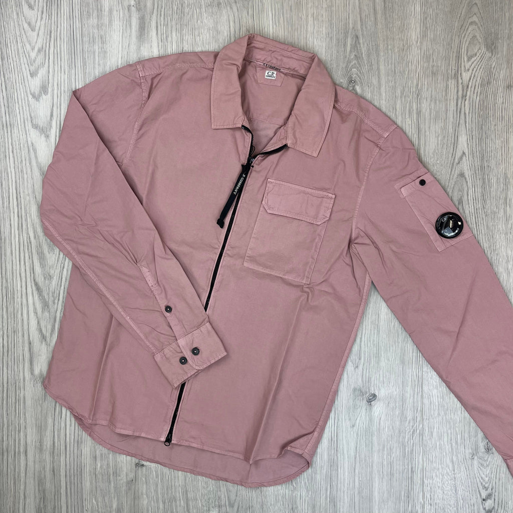 CP Company Zip Overshirt - Mauve Ironleague