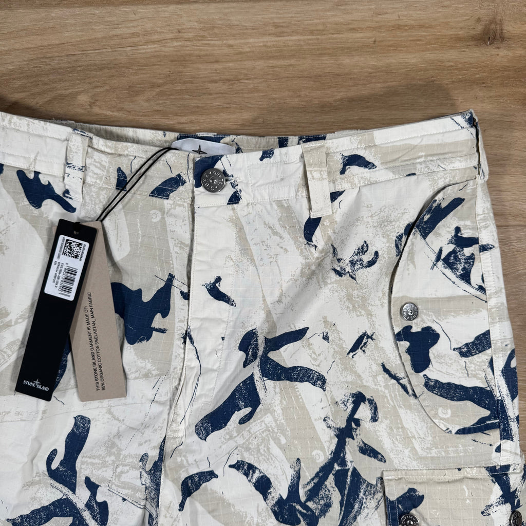 Stone Island Scan Camo On Stretch Ripstop-OVD Bermuda Shorts in Desert Ironleague