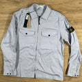Stone Island Organic Stretch Cotton Overshirt in Lilac Ironleague
