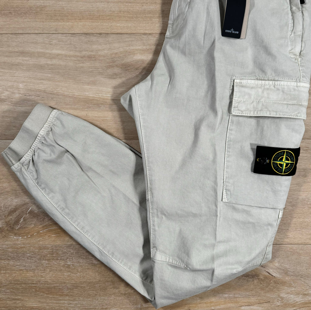 Stone Island Stretch Cargo Pants in Plaster Ironleague