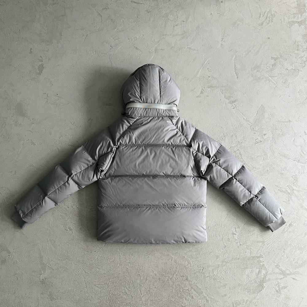 Syna Puffer Coat - Grey/White Ironleague