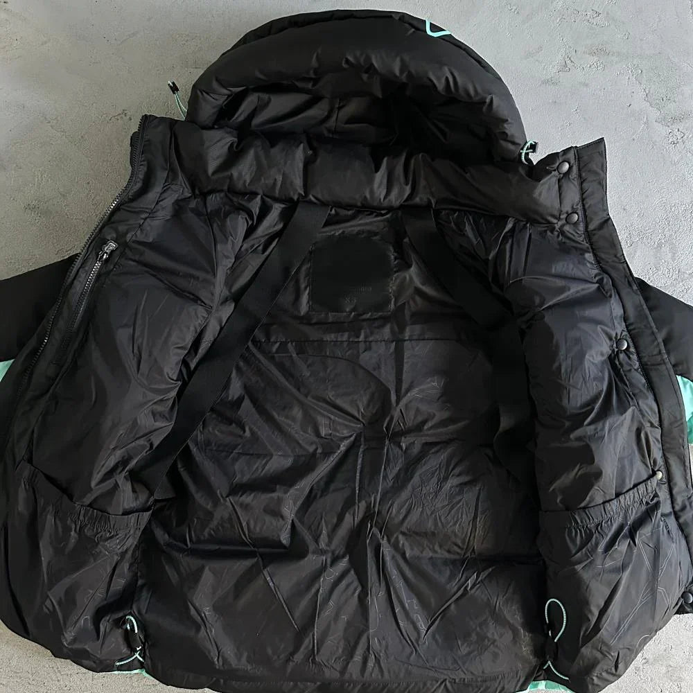 Syna Puffer Coat - Black/Blue Ironleague