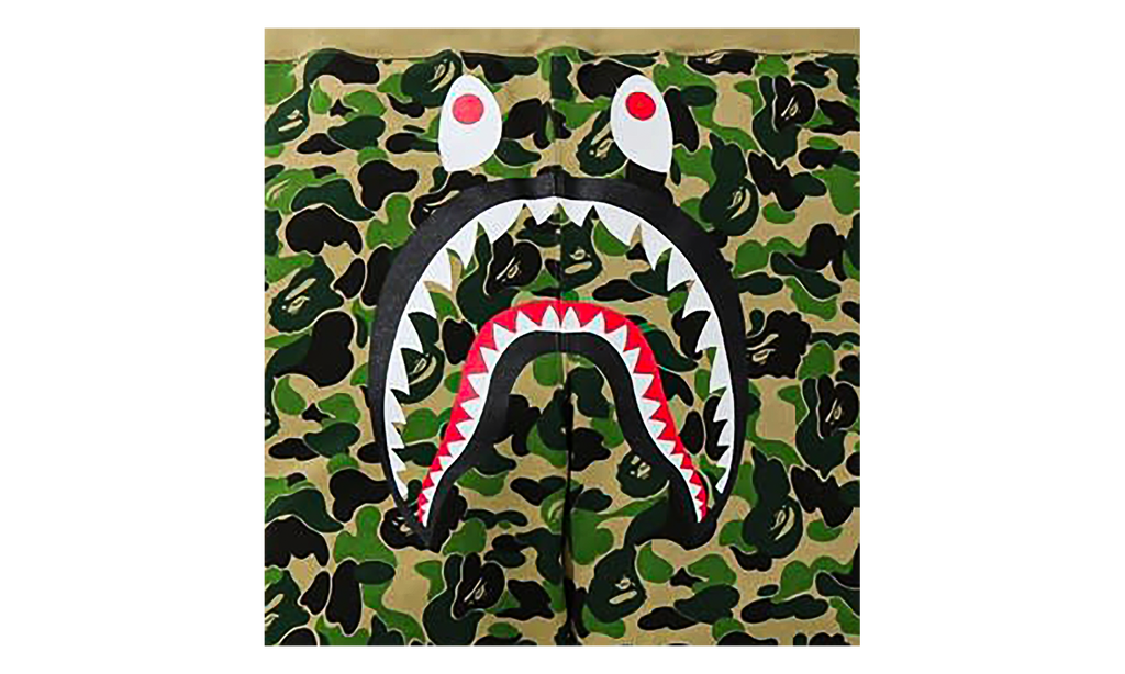 BAPE ABC Camo Shark Sweatshorts Green Camo Z86JZXBA