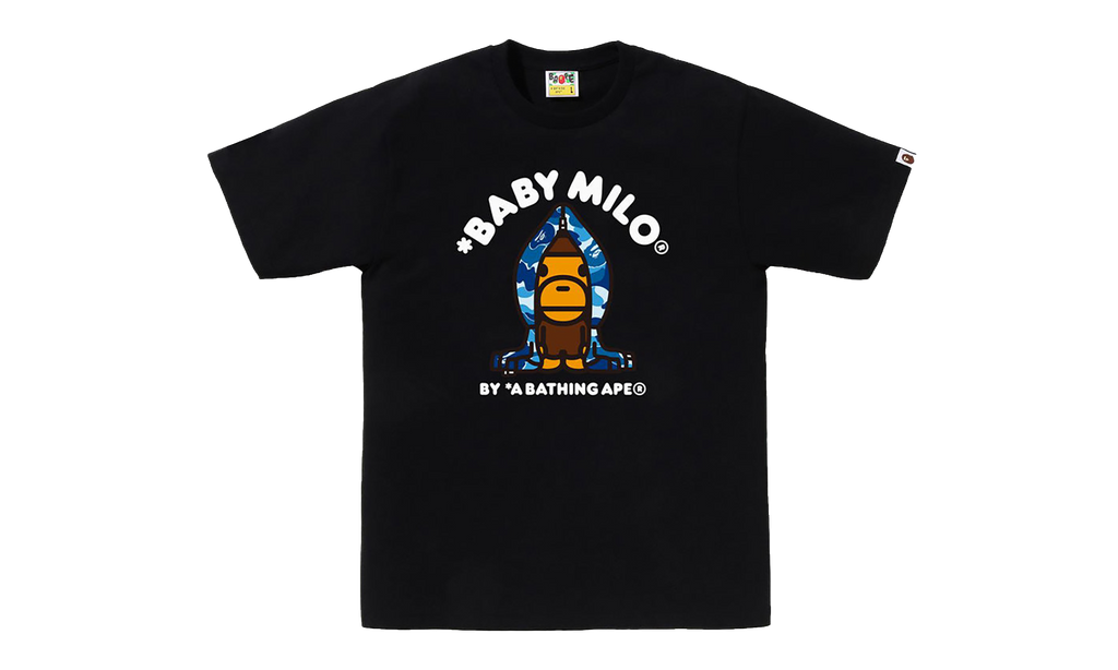 BAPE ABC Camo Milo Hoodie SS Tee Black/Blue Camo 0ZXTEMX00510Q BKK