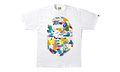BAPE Multi Camo Big Ape Head T-Shirt White JL8SU5V8