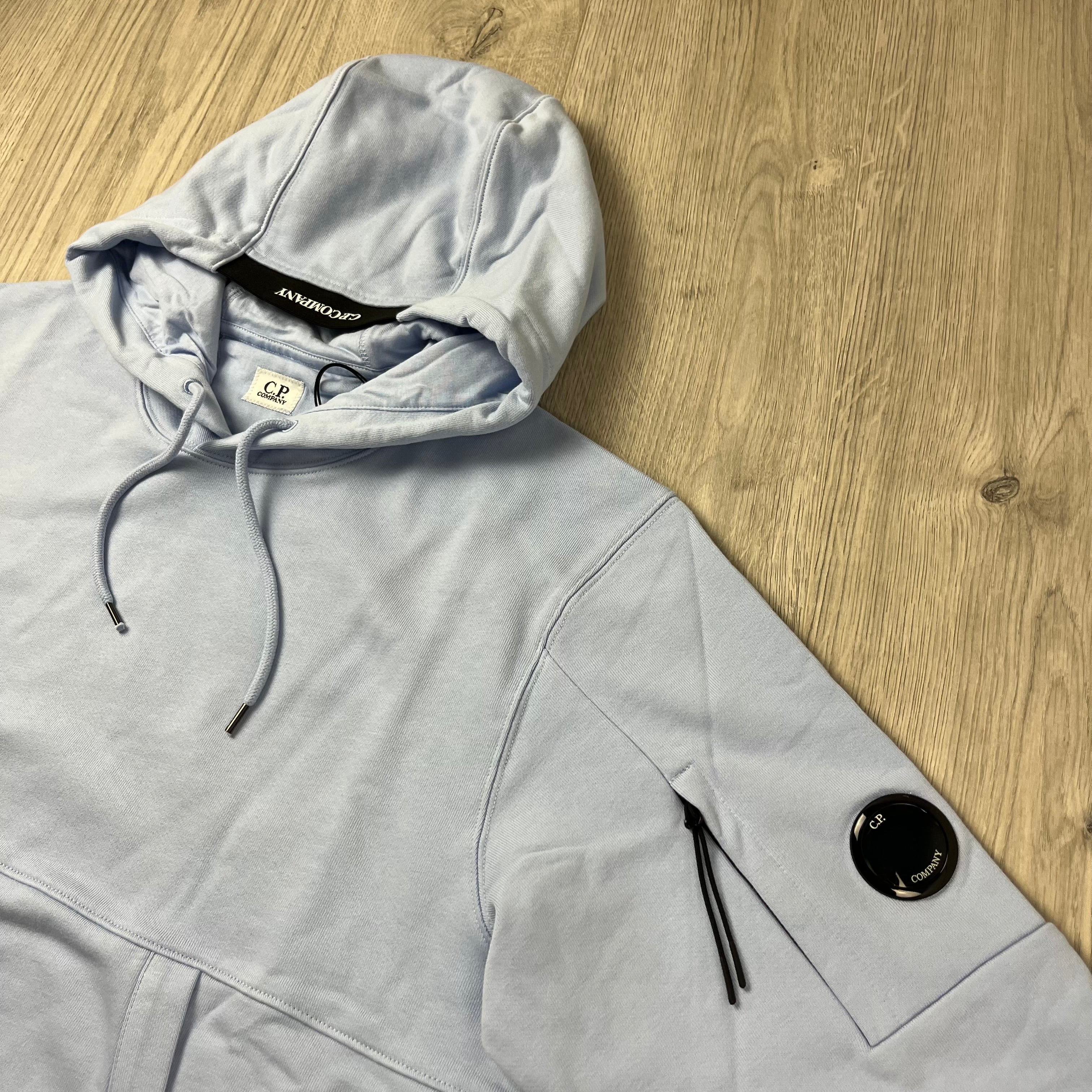 CP Company Raised Fleece Hoodie - Cerulean Ironleague