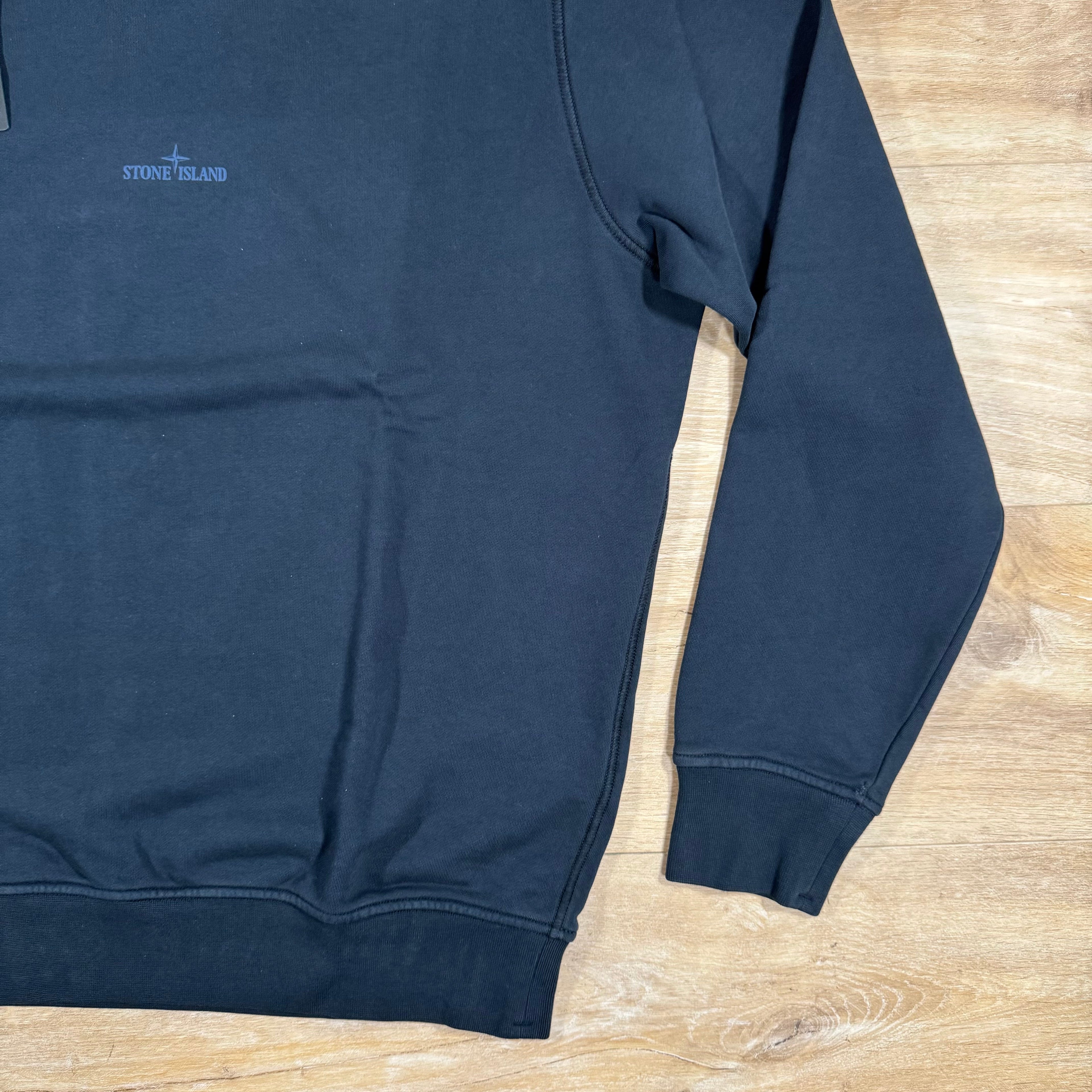Stone Island Reverse Compass Logo Sweatshirt in Navy Ironleague