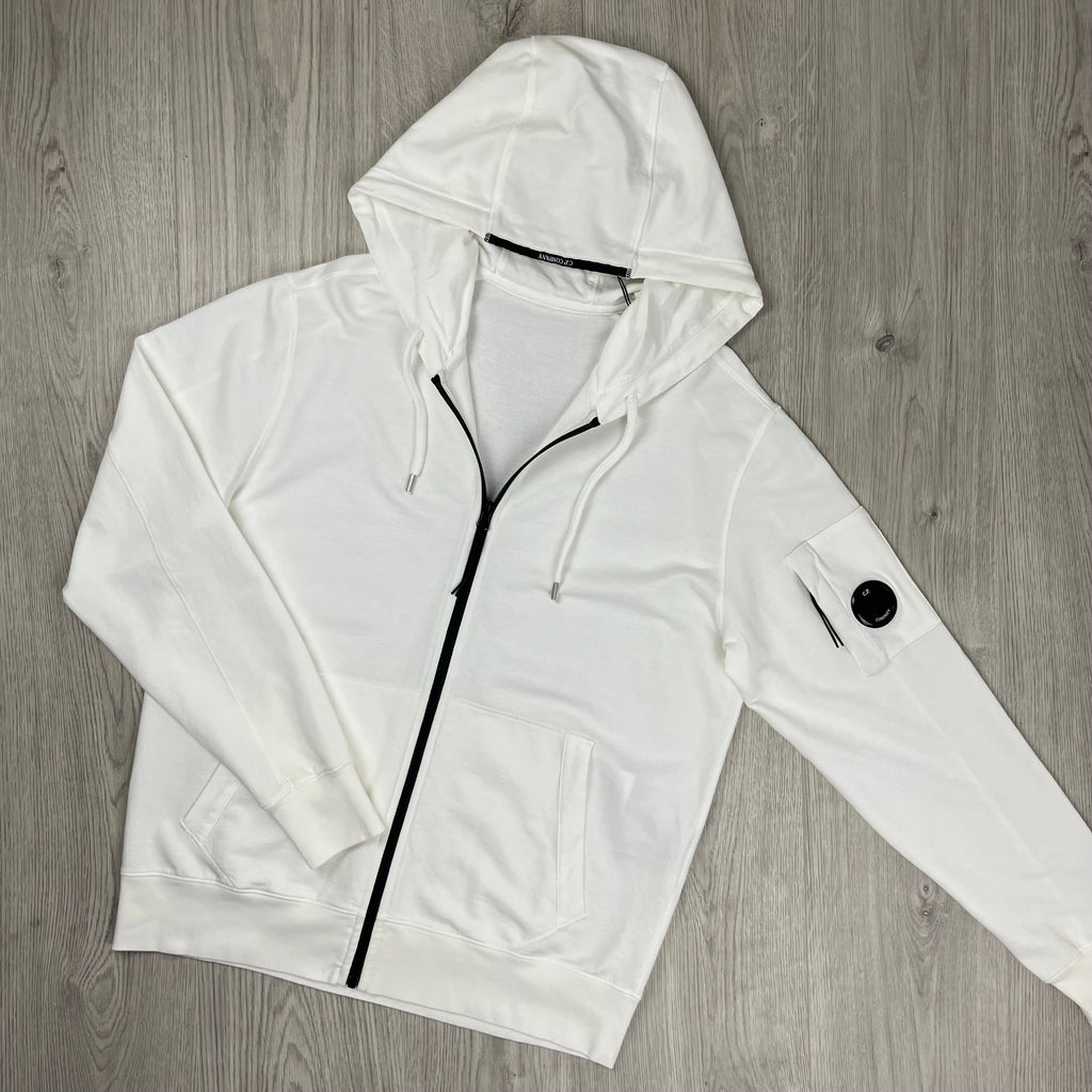 CP Company Zip Hoodie - White Ironleague
