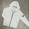 CP Company Zip Hoodie - White Ironleague
