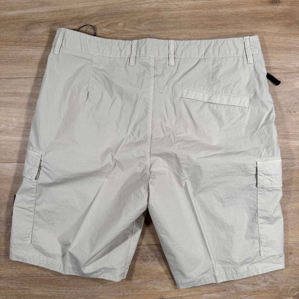 Stone Island Stretch Tela Cargo Bermuda Shorts in Sand Ironleague