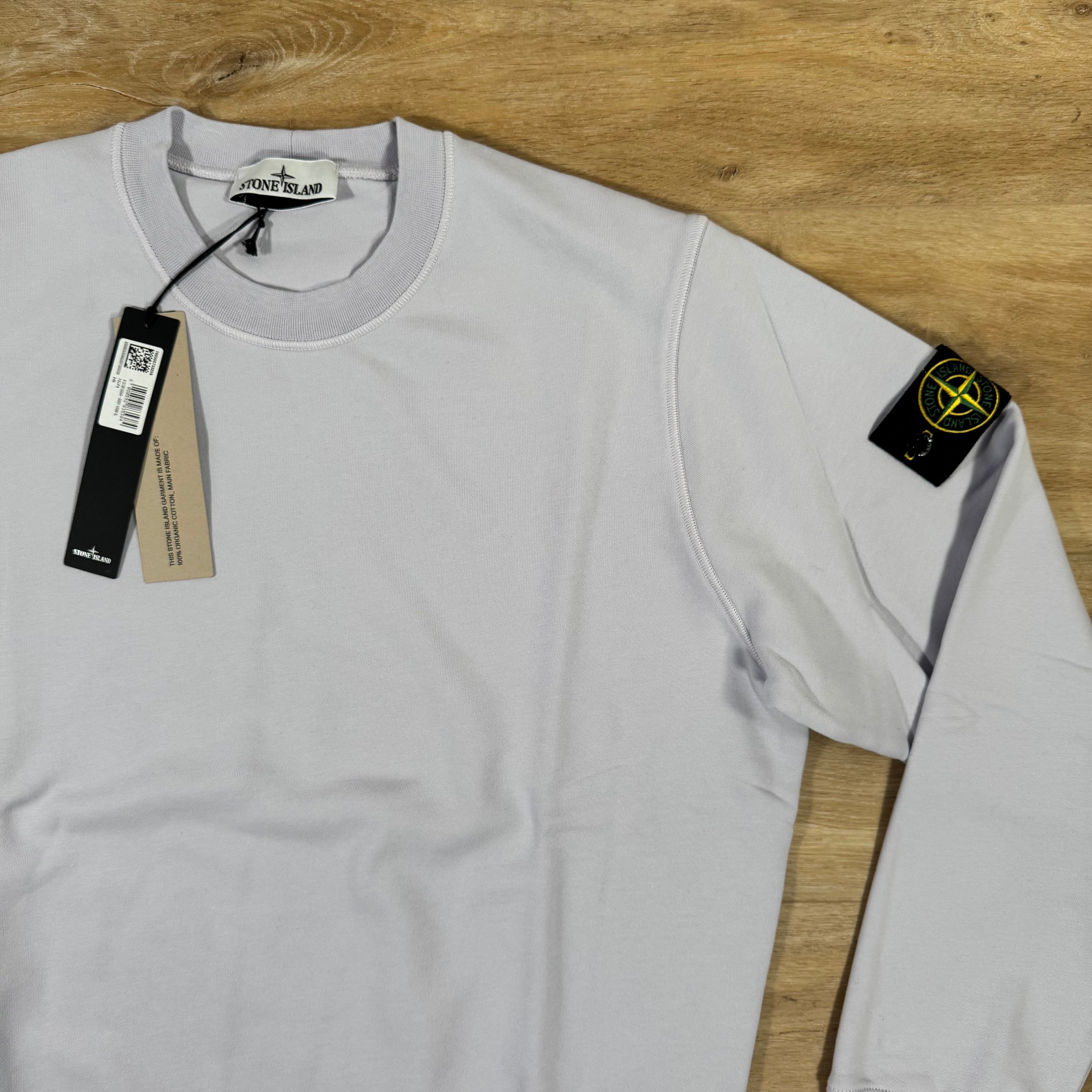 Stone Island Organic Cotton Fleece Sweatshirt in Lilac Ironleague