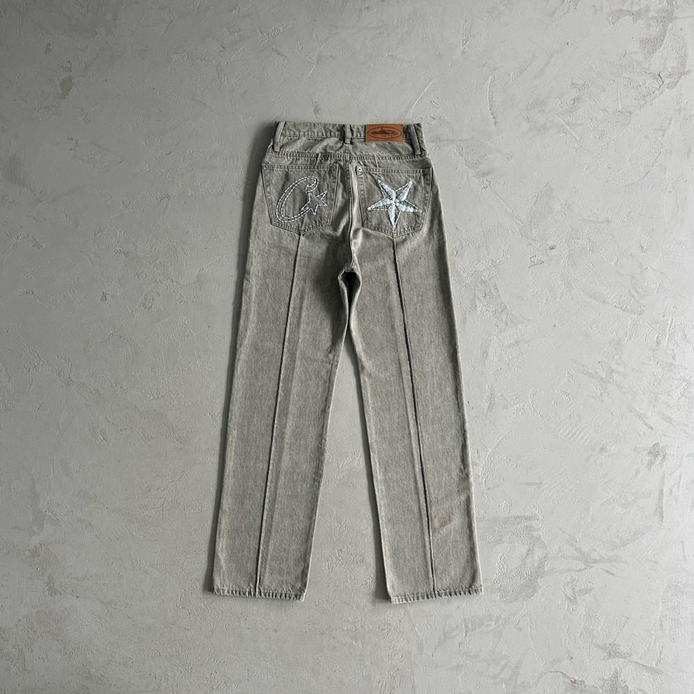 Corteiz Denim Jeans - Grey Ironleague